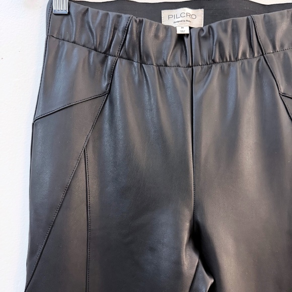 Anthropologie Pilcro Glasgow Faux Leather Pants Black Size 25 - Picture 6 of 7